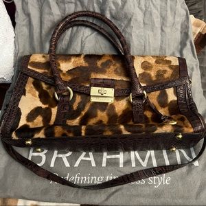 Brahmin calf hair purse